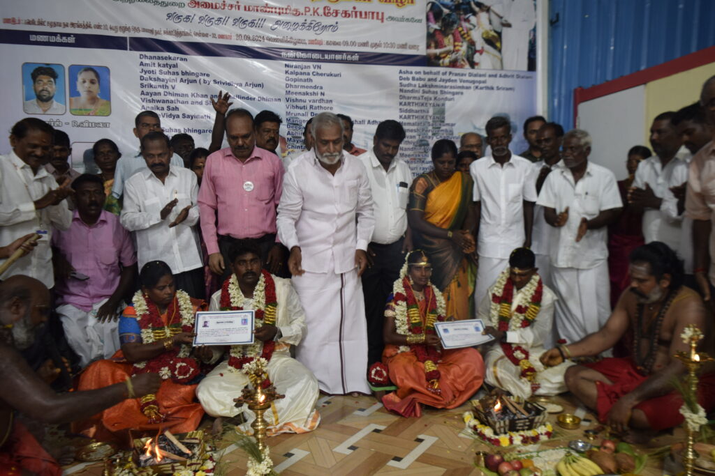 A Special Wedding Ceremony for Two Disabled Couples at Fedabled Arrangam